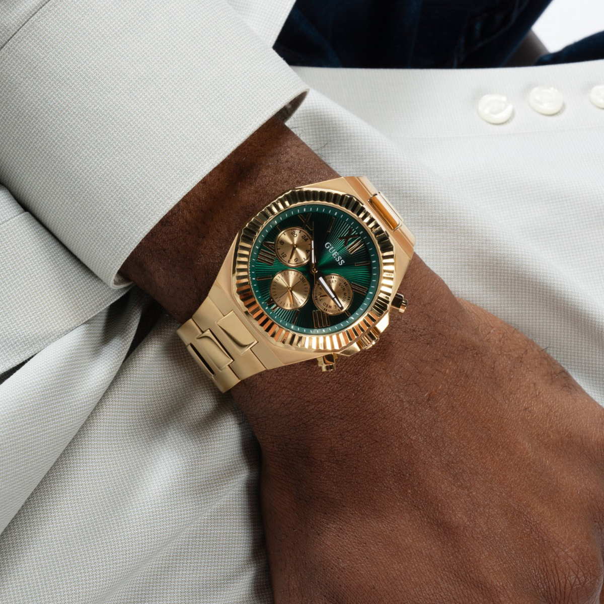 Guess Round Quartz Multi-Function Men watch