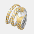 Women Quartz White Dial Analog Stainless Steel Watch 4514B-M1201