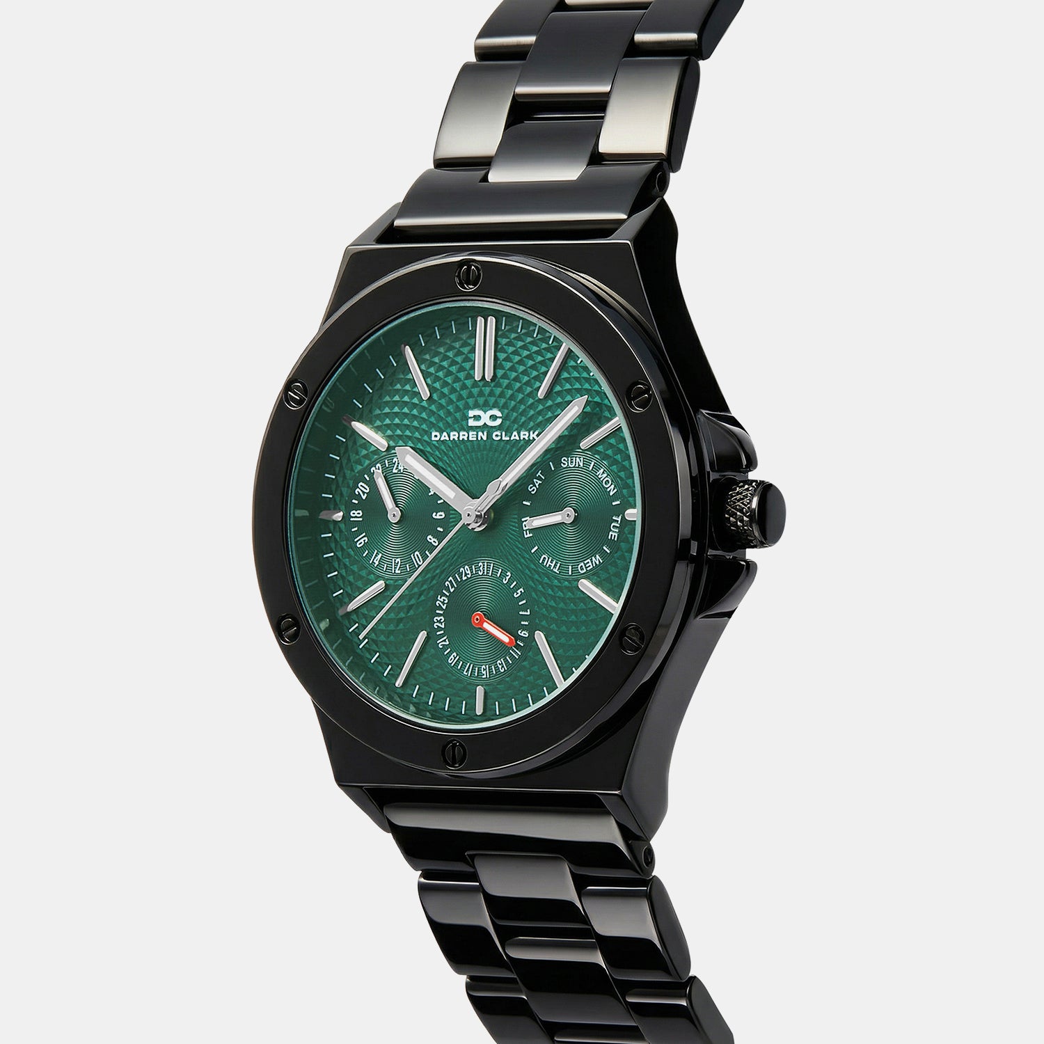 Men Quartz Green Dial Analog Metal Watch 1017F-M0414