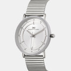 Men Quartz Silver Dial Analog Stainless Steel Watch 1013C-E0103