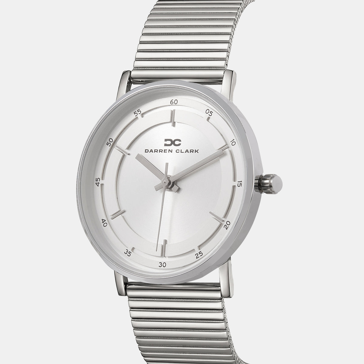 Men Quartz Silver Dial Analog Stainless Steel Watch 1013C-E0103