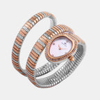 Women Quartz White Dial Analog Stainless Steel Watch 4513B-M1301