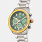 Men Quartz Green Dial Chronograph Metal Watch 1036C-M11014-06