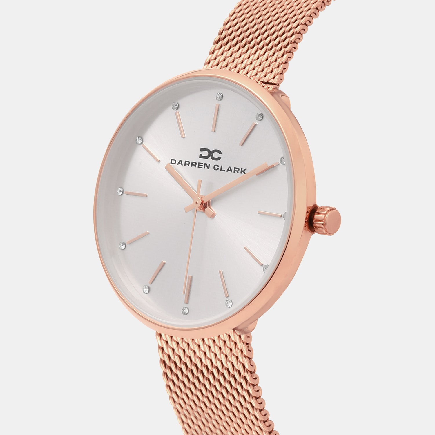 Women Quartz Silver Dial Analog Mesh Watch 2007C-E0303