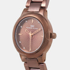 Women Quartz Rose Gold Dial Analog Metal Watch 2015C-M0303