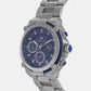 Men Quartz Blue Dial Chronograph Metal Watch 1033C-M1105