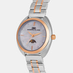 Women Quartz White Mother Of Pearl Dial Analog Metal Watch 2011E-M0101