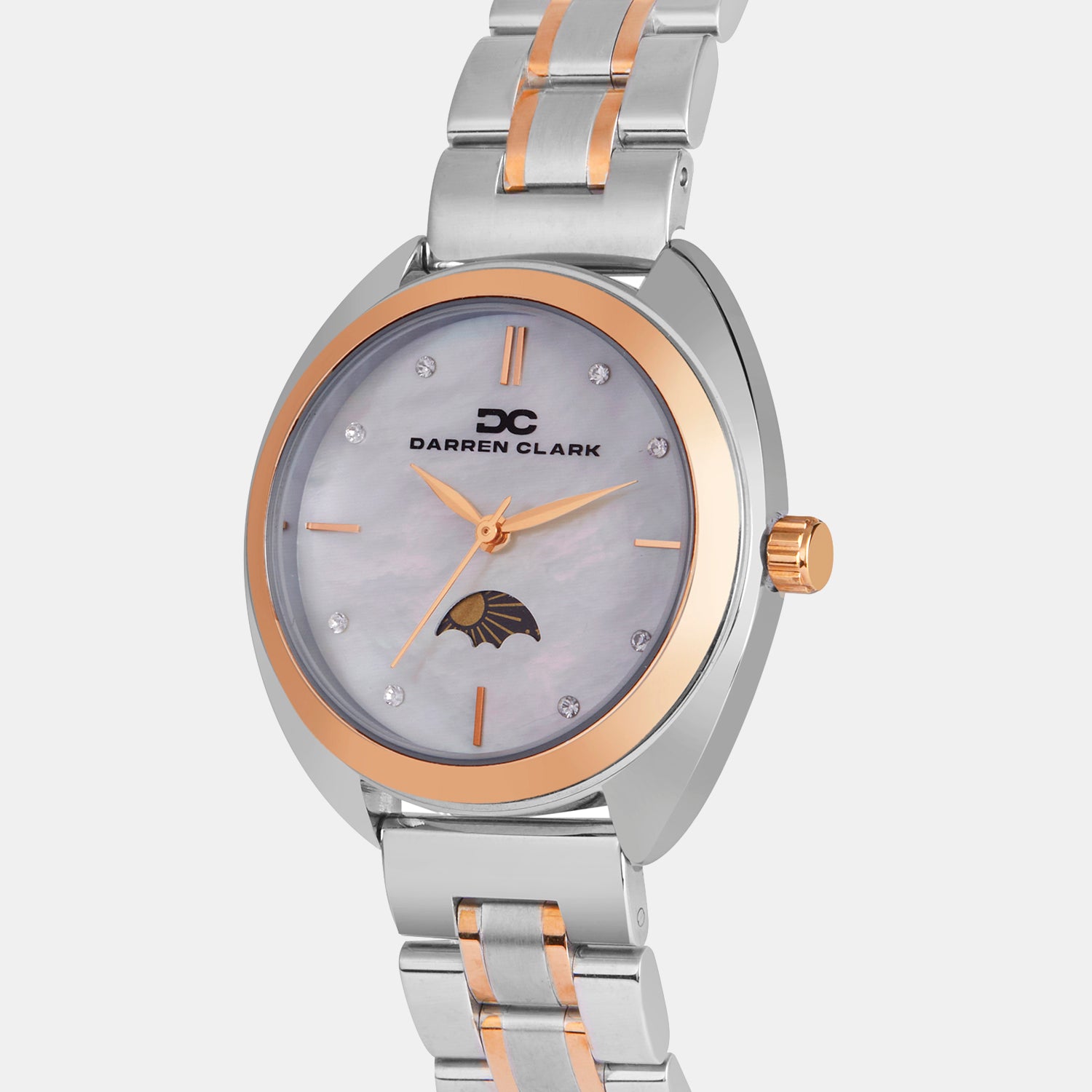 Women Quartz White Mother Of Pearl Dial Analog Metal Watch 2011E-M0101