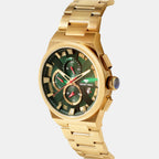 Regular Men Quartz Green Dial Multi-Function Stainless Steel Watch 3002M-M2214