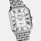 Women Quartz White Dial Analog Stainless Steel Watch 30040.41.18MB