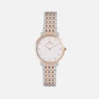 Men Quartz Silver Dial Analog Stainless Steel Watch 3007B-M1303