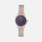 Men Quartz Blue Dial Analog Stainless Steel Watch 3007B-M1305