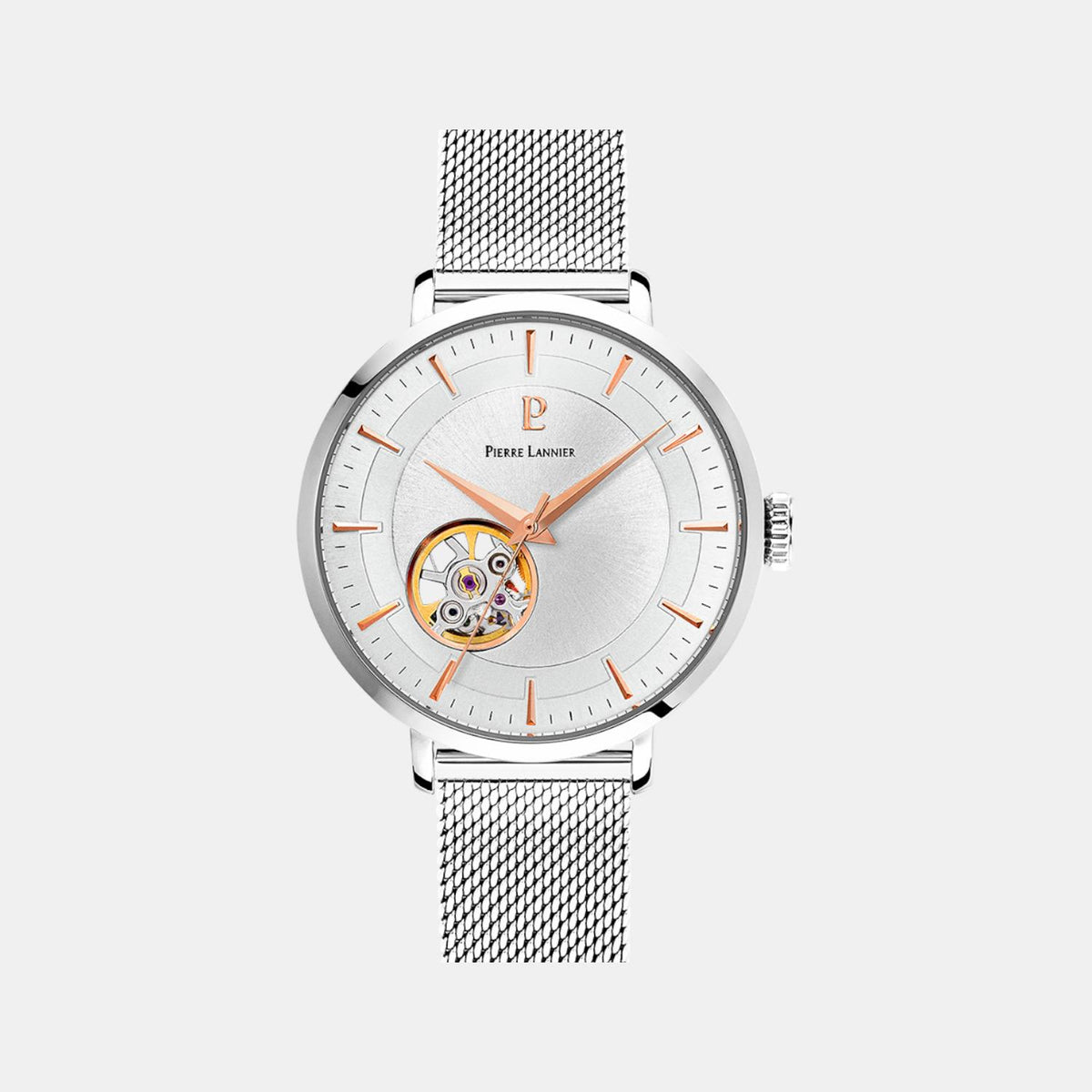 Pierre Lannier Automatic Women Automatic Silver Dial Analog Stainless Steel Watch 306F628-1