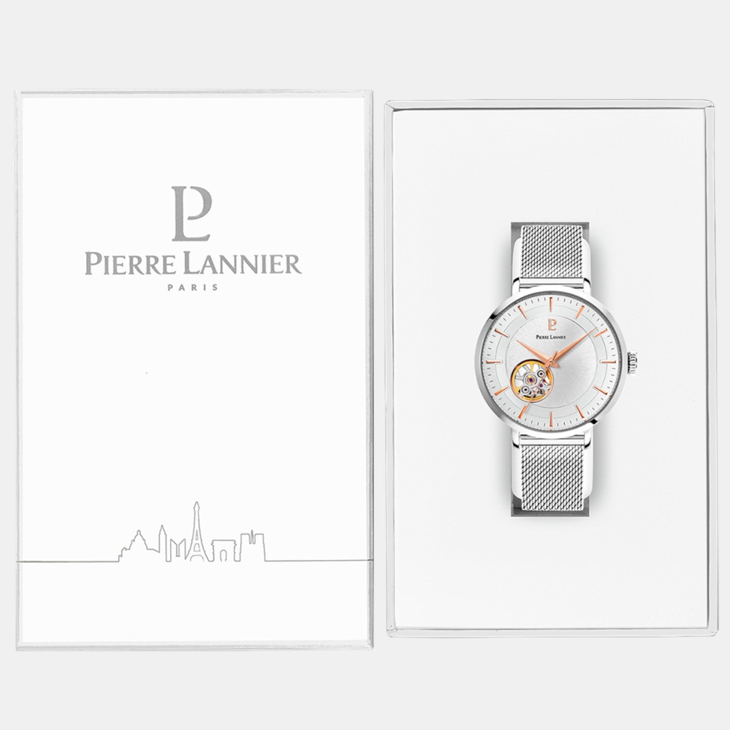 Pierre Lannier Automatic Women Automatic Silver Dial Analog Stainless Steel Watch 306F628-5
