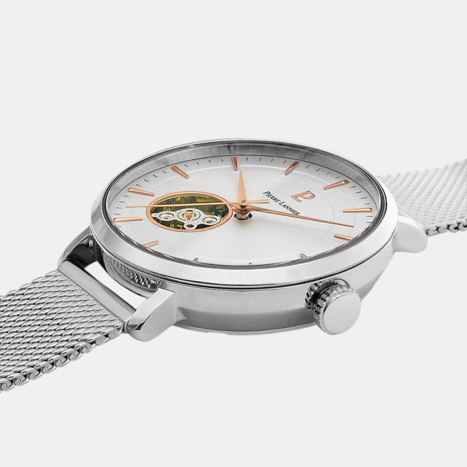 Pierre Lannier Automatic Women Automatic Silver Dial Analog Stainless Steel Watch 306F628-3