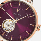 Women Automatic Purple Dial Analog Stainless Steel Watch 307F988