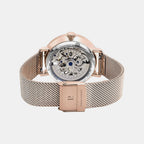 Women Automatic Purple Dial Analog Stainless Steel Watch 307F988