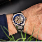 Men Automatic Silver Dial Analog Stainless Steel Watch 308G161