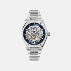 Men Automatic Silver Dial Analog Stainless Steel Watch 308G161