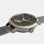 Montre Women Automatic Black Dial Analog Stainless Steel Watch 310F988
