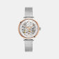 Women Automatic Silver Dial Analog Mesh Watch 312B628