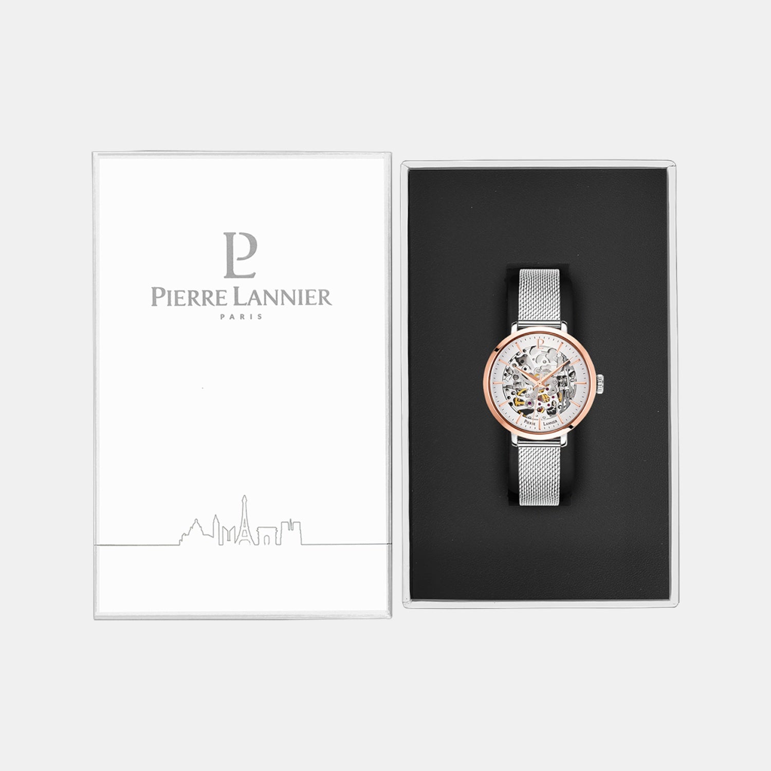 Women Automatic Silver Dial Analog Mesh Watch 312B628