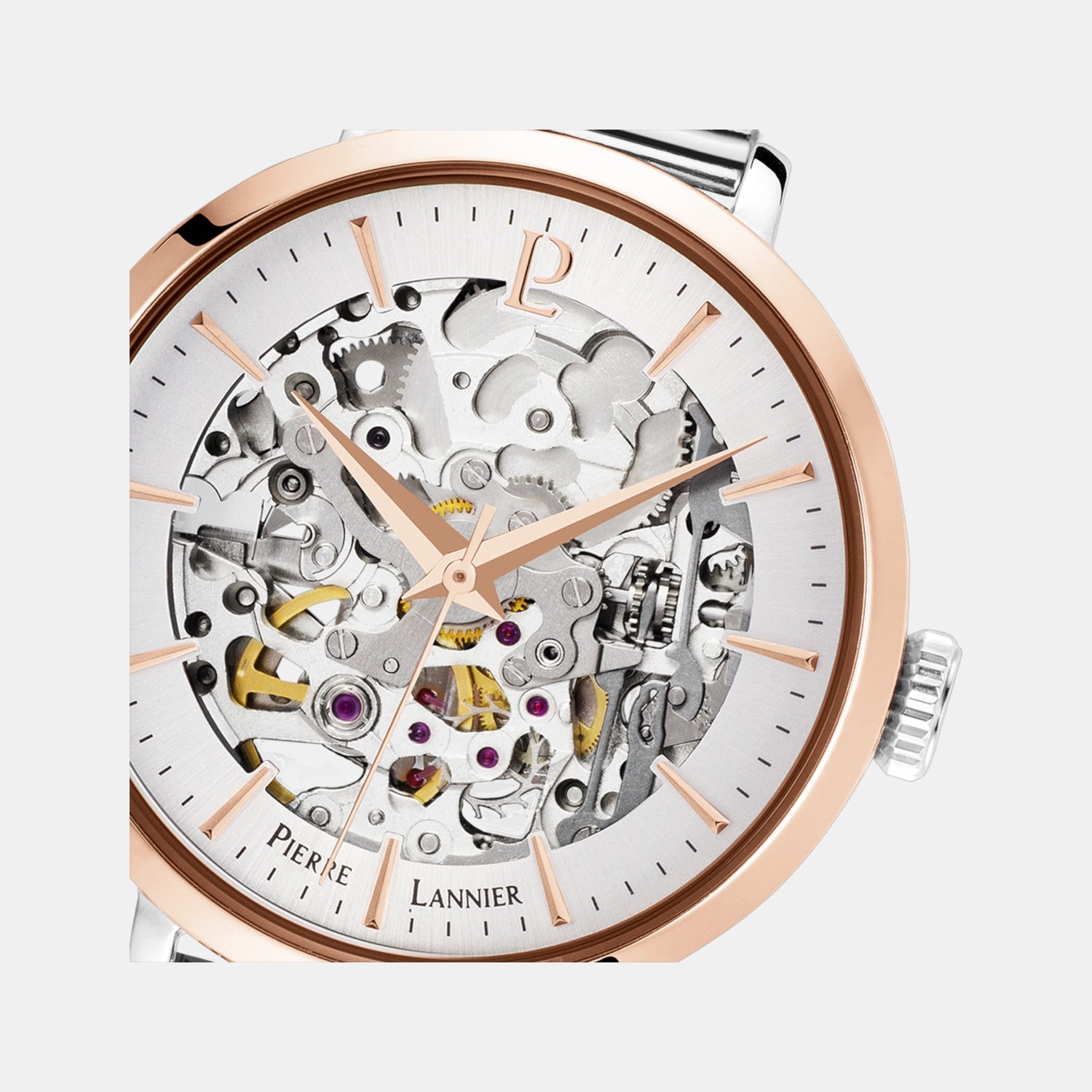 Women Automatic Silver Dial Analog Mesh Watch 312B628