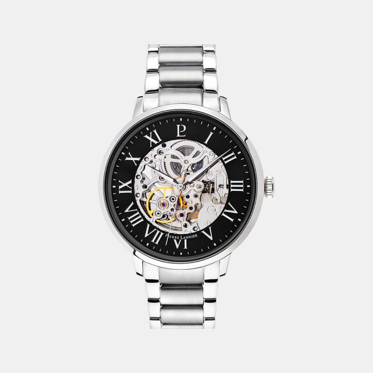 Pierre Lannier Automatic Men Automatic Black Dial Analog Stainless Steel Watch 317B131-1