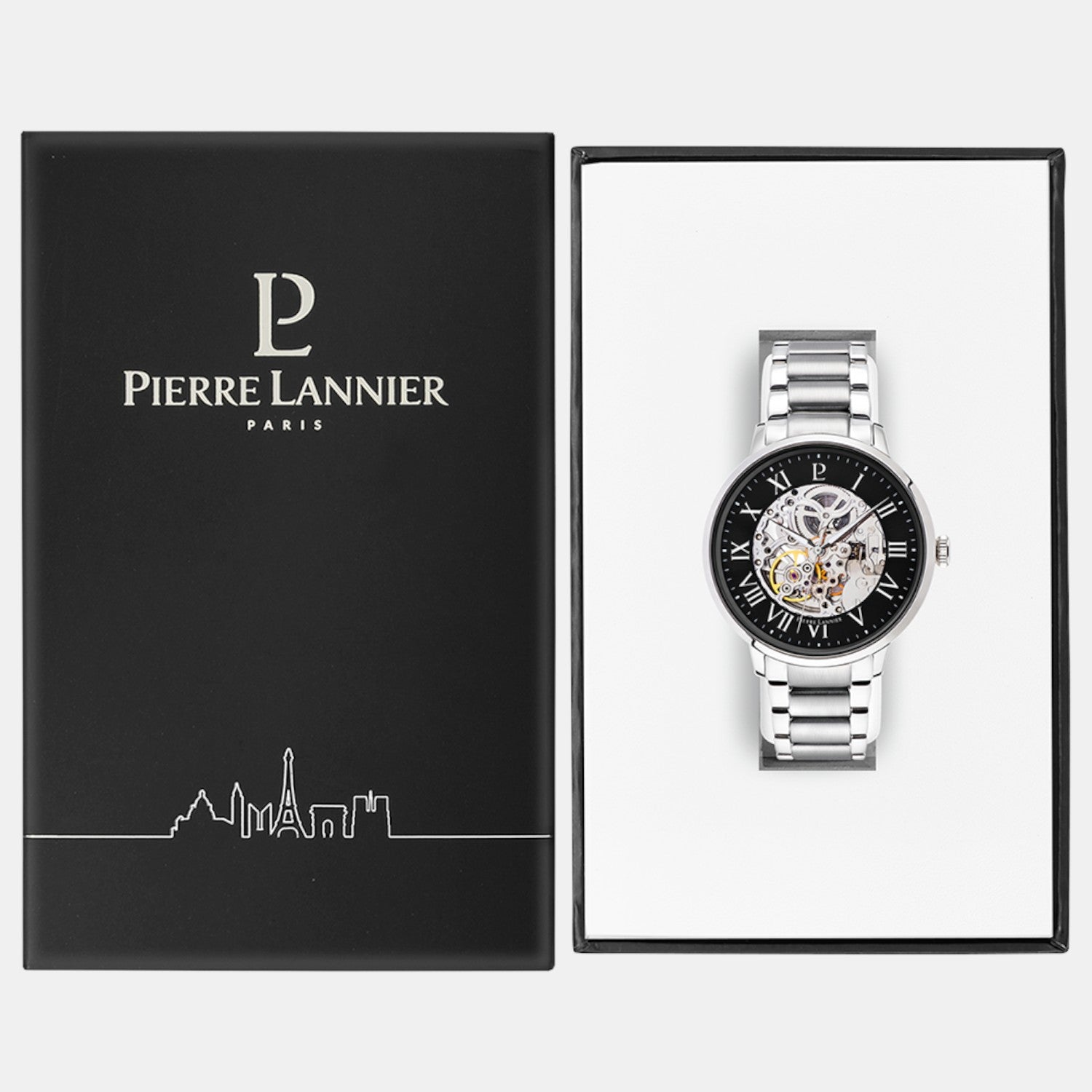 Pierre Lannier Automatic Men Automatic Black Dial Analog Stainless Steel Watch 317B131-5