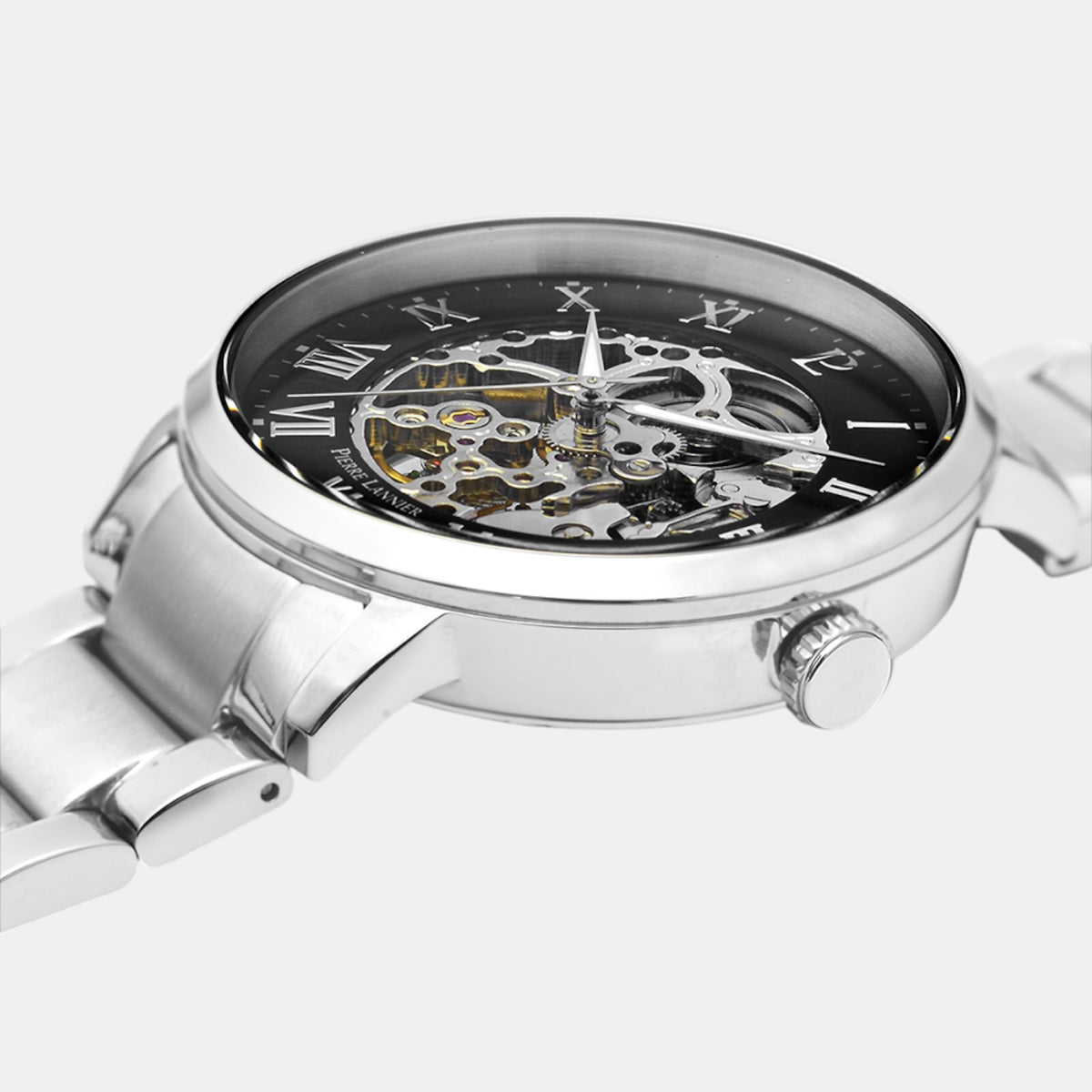 Pierre Lannier Automatic Men Automatic Black Dial Analog Stainless Steel Watch 317B131-3