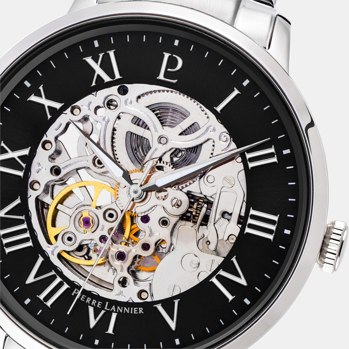 Pierre Lannier Automatic Men Automatic Black Dial Analog Stainless Steel Watch 317B131-2