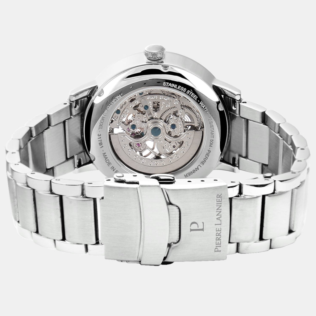 Pierre Lannier Automatic Men Automatic Black Dial Analog Stainless Steel Watch 317B131-4