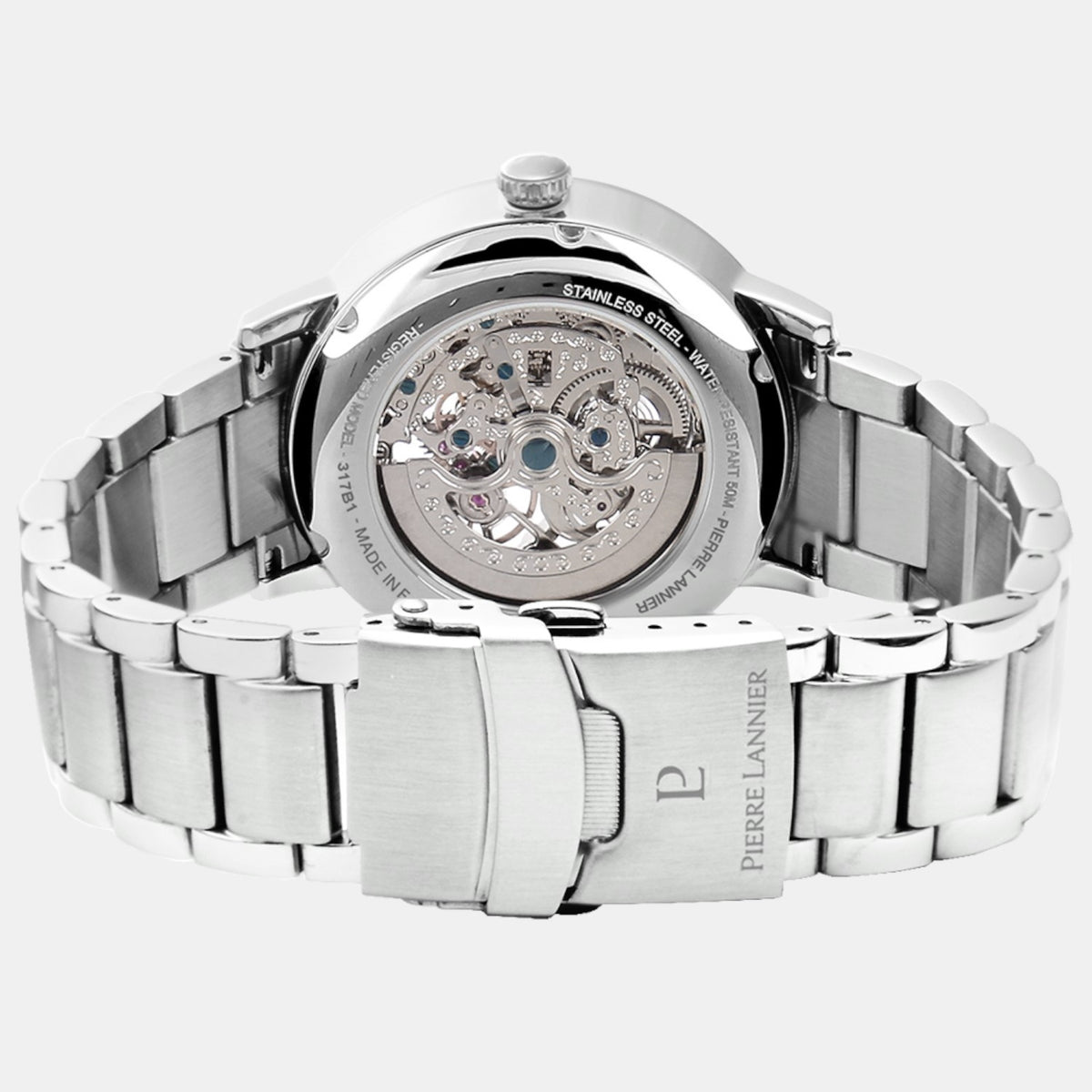 Pierre Lannier Automatic Men Automatic Burgundy Dial Analog Stainless Steel Watch 317B151-5