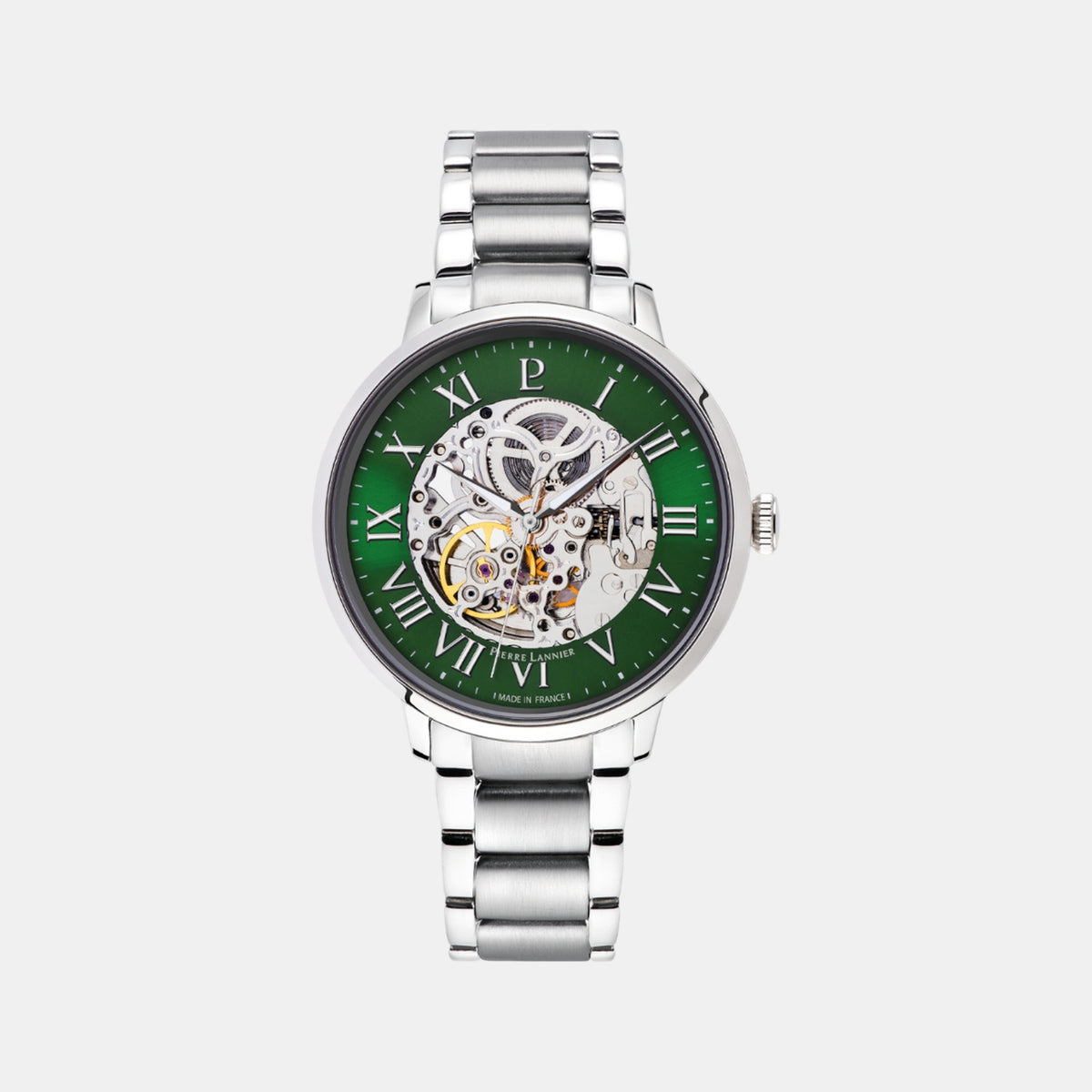Men Automatic Green Dial Analog Stainless Steel Watch 317B171