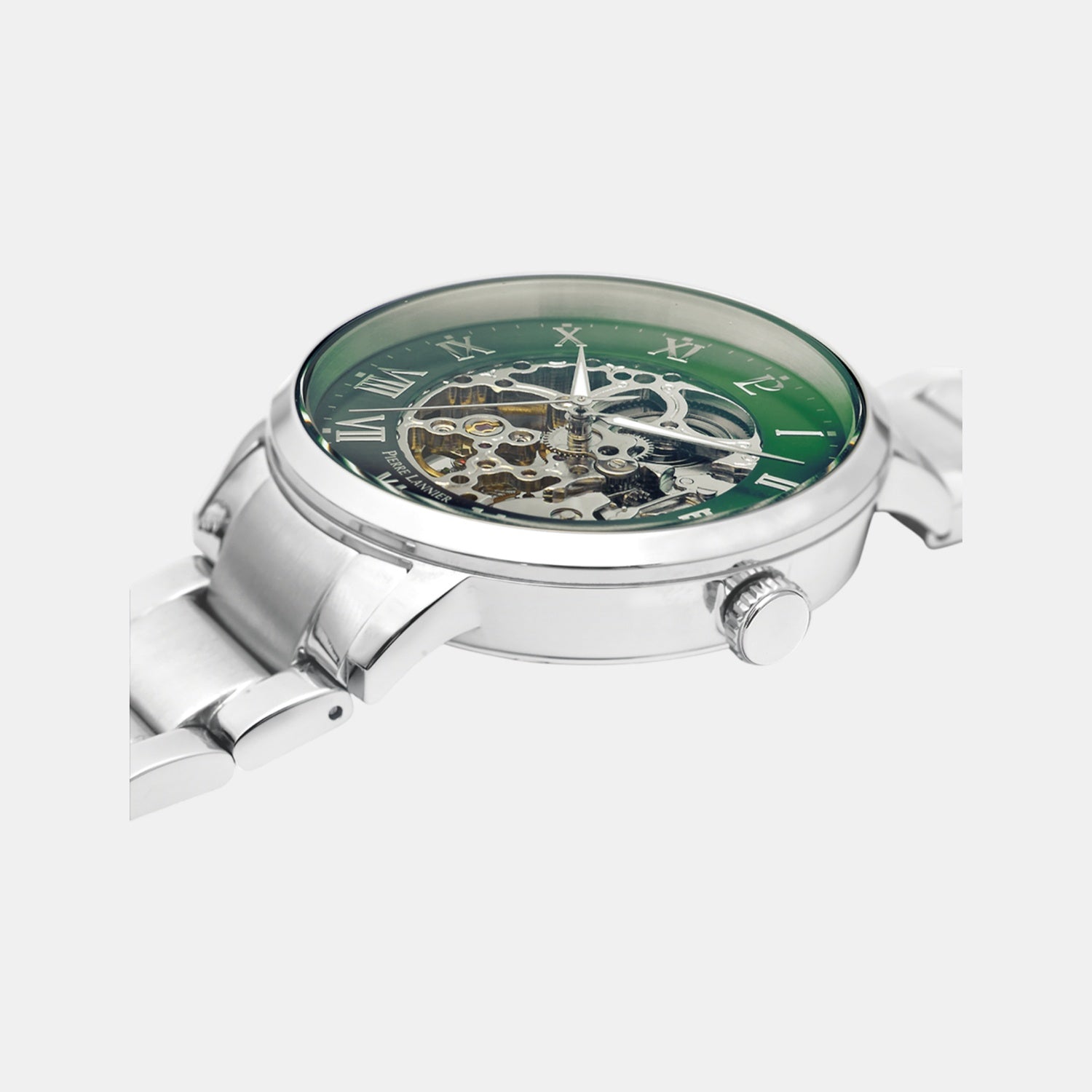 Men Automatic Green Dial Analog Stainless Steel Watch 317B171