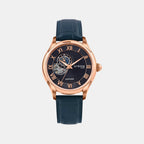 Spiral Men Automatic Blue Dial Multi-Function Leather Watch 318-L30507