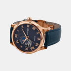 Spiral Men Automatic Blue Dial Multi-Function Leather Watch 318-L30507