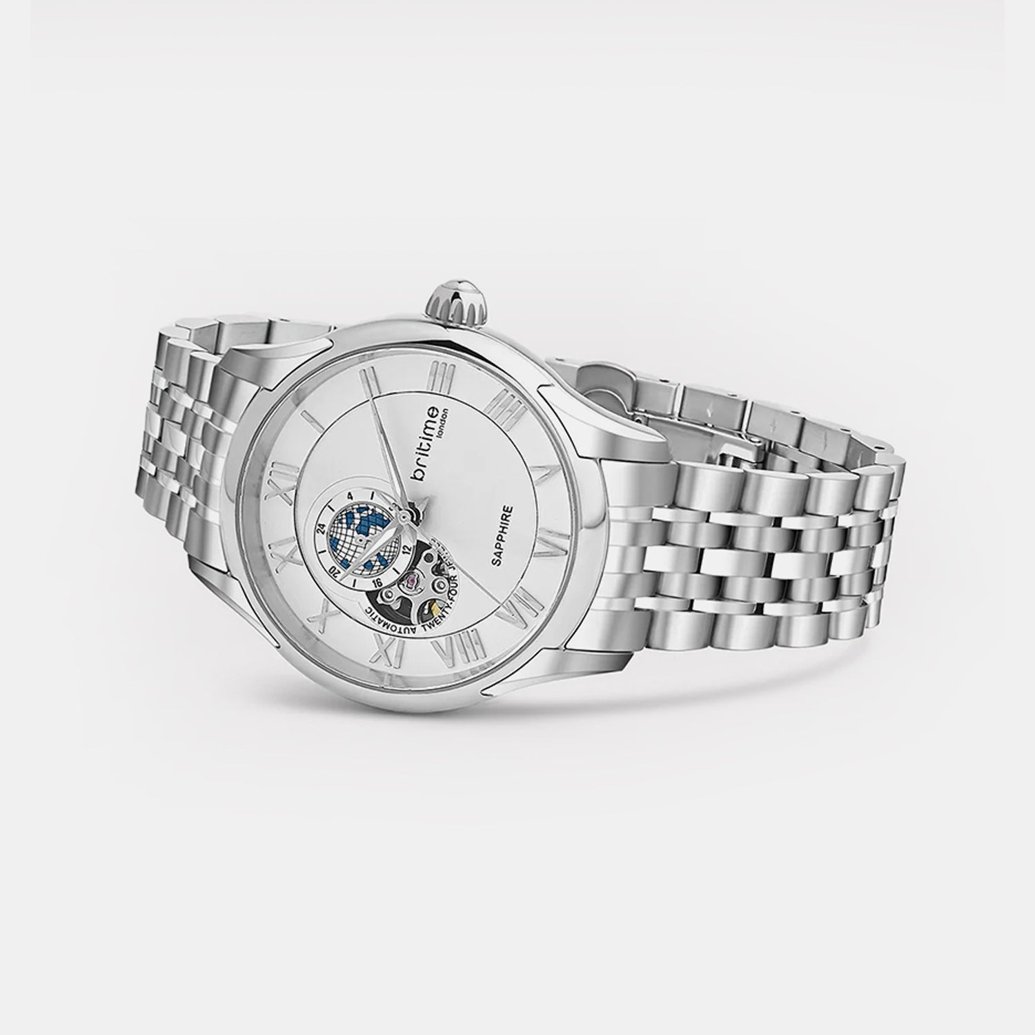 Windsor Men Automatic Silver Dial Analog Stainless Steel Watch 318-M10201