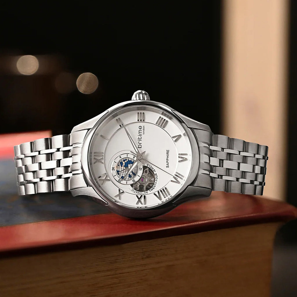 Windsor Men Automatic Silver Dial Analog Stainless Steel Watch 318-M10201