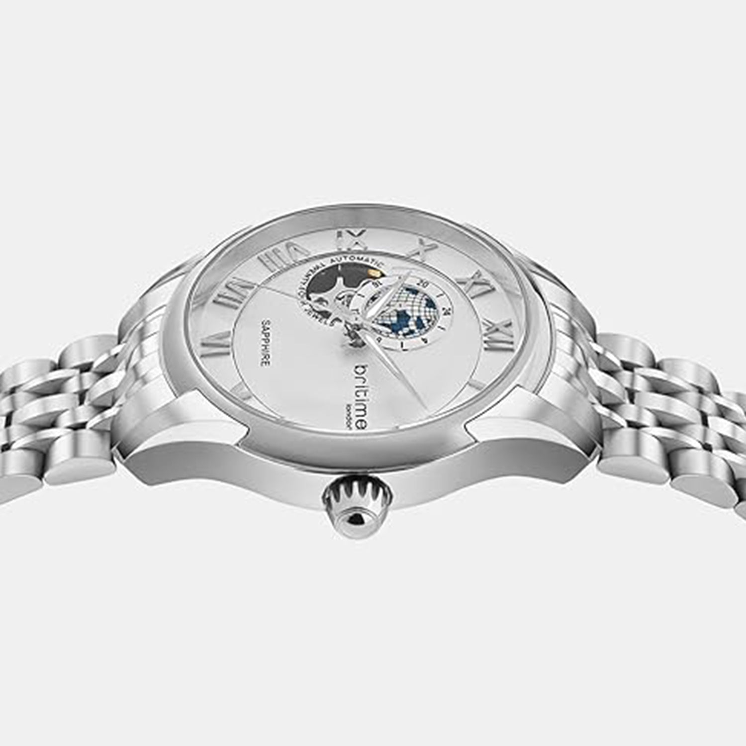 Windsor Men Automatic Silver Dial Analog Stainless Steel Watch 318-M10201