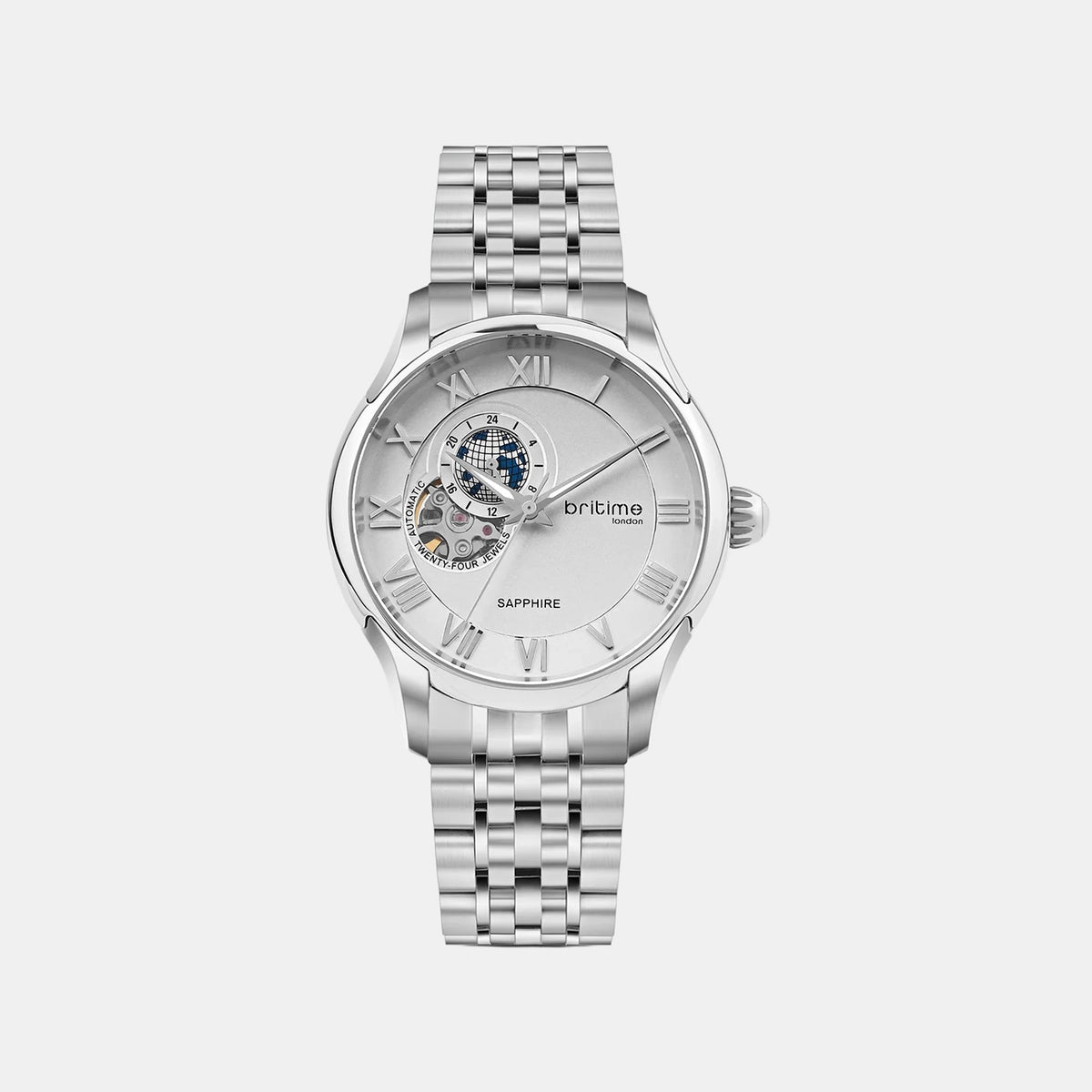 Windsor Men Automatic Silver Dial Analog Metal Watch 318-M10201