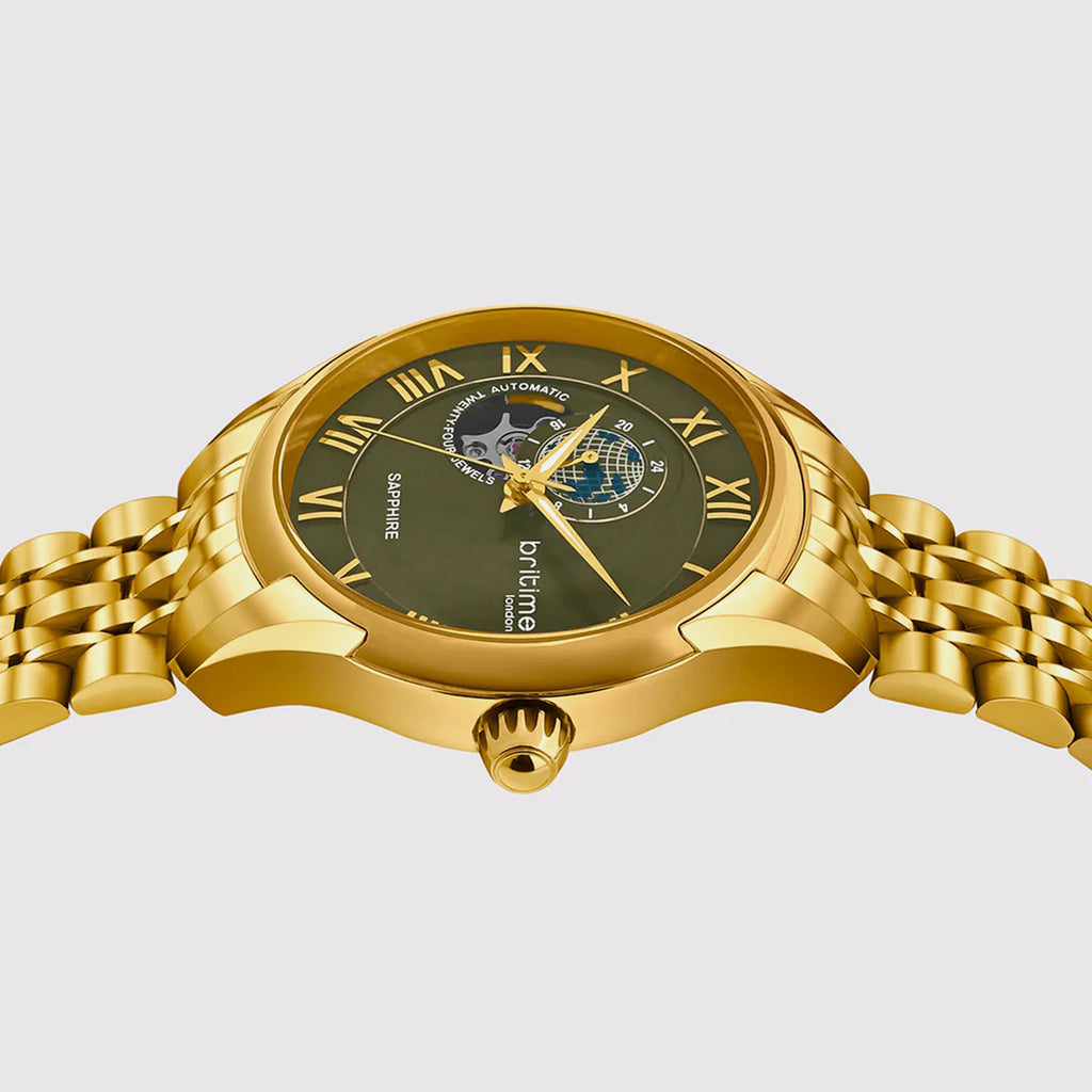 Men Automatic Green Dial Analog Stainless Steel Watch 318-M21402