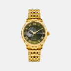Men Automatic Green Dial Analog Stainless Steel Watch 318-M21402