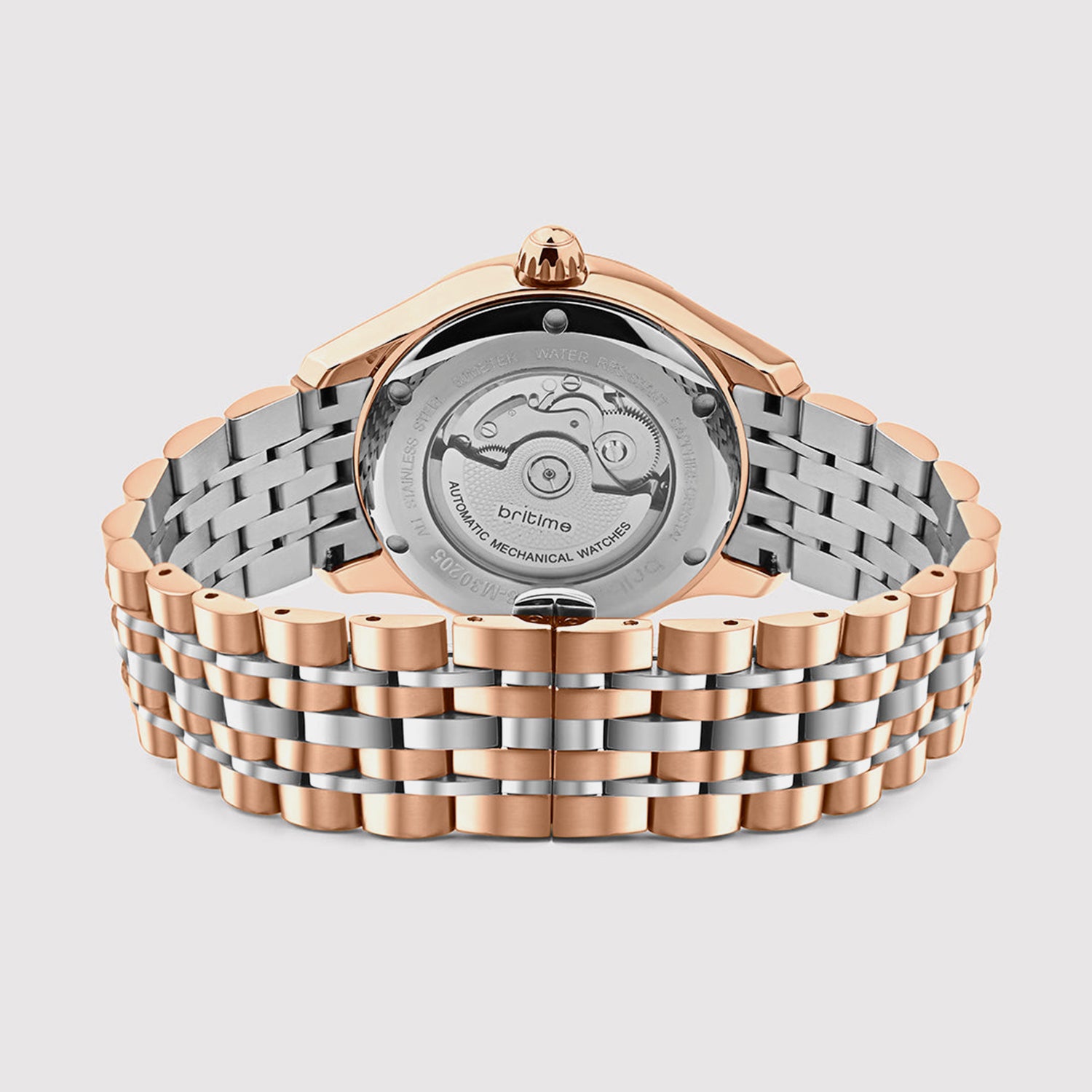 Men Automatic Silver Dial Analog Metal Watch 318-M30205