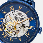 Automatic Men Automatic Blue Dial Analog Stainless Steel Watch 318B468