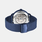 Men Automatic Blue Dial Analog Mesh Watch 318B468