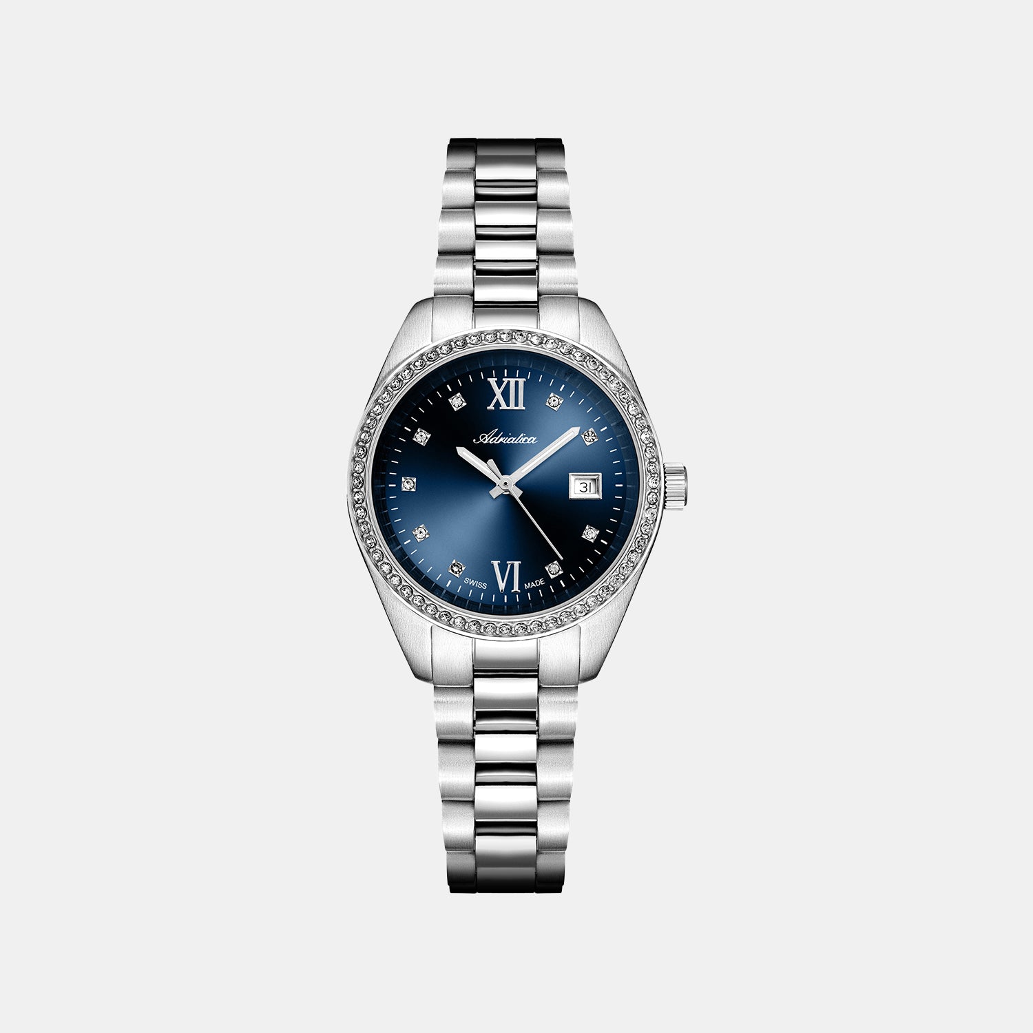 Precious Women Quartz Blue Dial Analog Stainless Steel Watch A3199.5185SQZ