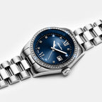 Precious Women Quartz Blue Dial Analog Stainless Steel Watch A3199.5185SQZ