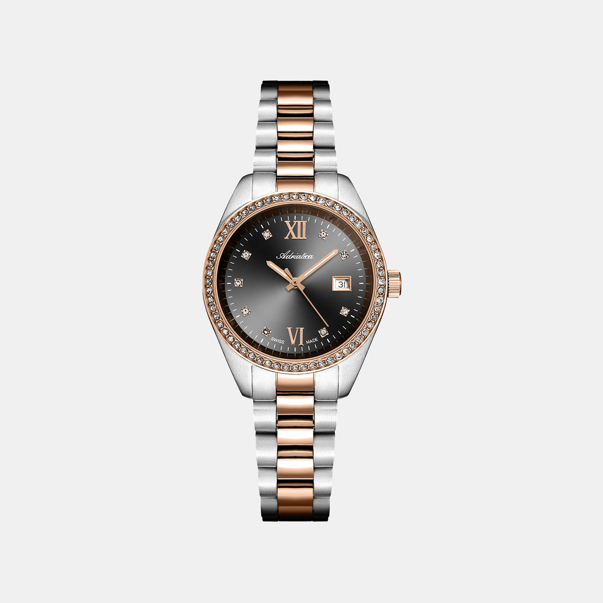 Precious Women Quartz Black Dial Analog Stainless Steel Watch A3199.R186SQZ