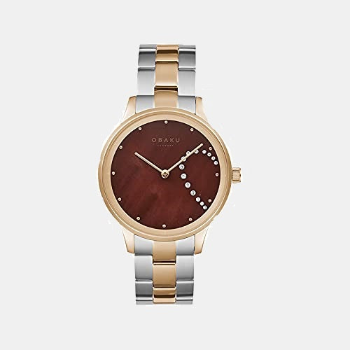 Obaku Round Brown Analog watch